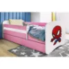 Obrazek Łóżko dziecięce Babydreams+SZ+M różowy 80x160 Spider-man