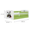 Obrazek Łóżko dziecięce Babydreams+SZ+M zielony 80x180 panda 2
