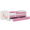 Obrazek Łóżko dziecięce Babydreams+SZ+M różowy 80x180 sen