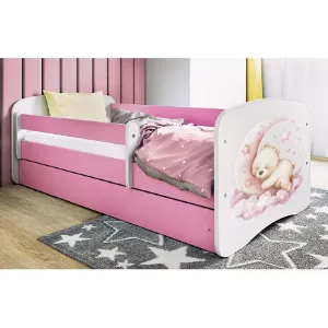 Obrazek Łóżko dziecięce Babydreams+SZ+M różowy 80x180 sen