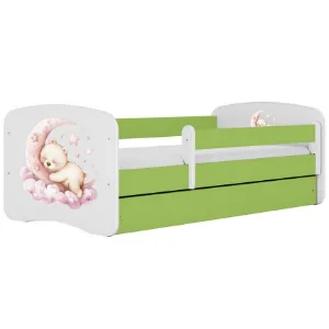 Obrazek Łóżko dziecięce Babydreams+SZ+M zielony 80x180 sen