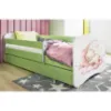 Obrazek Łóżko dziecięce Babydreams+SZ+M zielony 80x180 sen