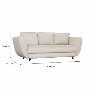 Obrazek Sofa 3-osobowa rozkładana Paris NCZ beż