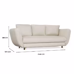 Obrazek Sofa 3-osobowa rozkładana Paris NZ beż