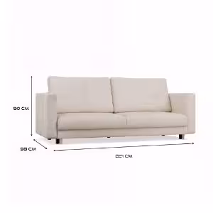 Obrazek Sofa 3-osobowa rozkładana Linea beżowy