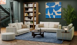 Obrazek Sofa 3-osobowa rozkładana Linea beżowy