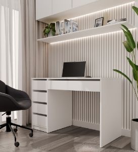 Obrazek Biurko z szufladami Artos 120 cm białe