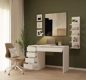 Obrazek Biurko z szufladami Artos 120 cm białe
