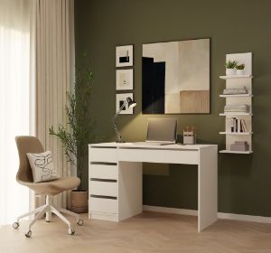 Obrazek Biurko z szufladami Artos 120 cm białe