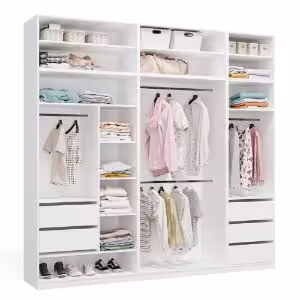 Obrazek Garderoba z nadstawkami Aprire 260 cm biały