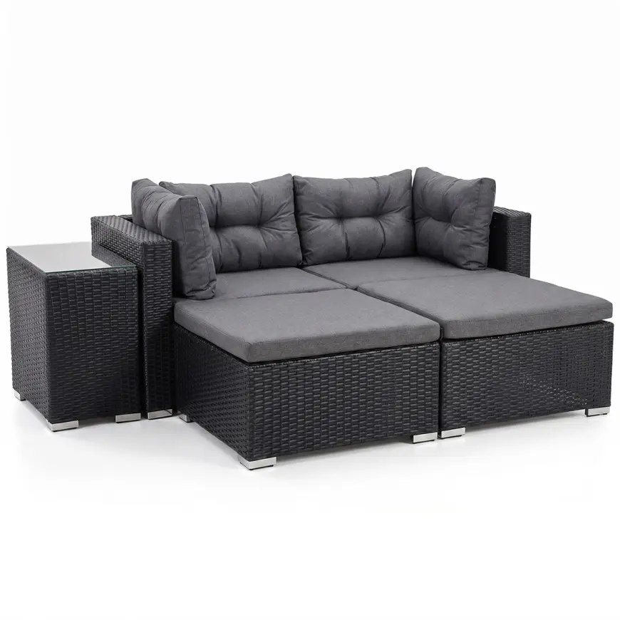 Komplet technorattan Centros black