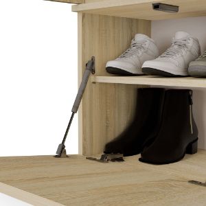 Obrazek Garderoba z podwójną szafą i wieszakiem Hamar III 2SZ1W dab sonoma