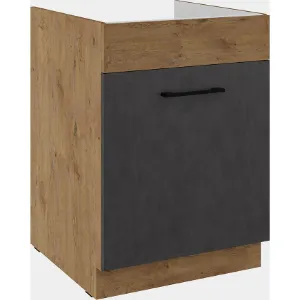 Szafka kuchenna Vigo grafit mat 60ZL 1S BB