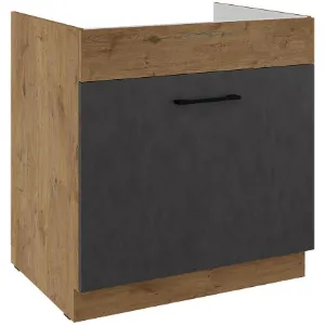 Szafka kuchenna Vigo grafit mat 80ZL 1S BB