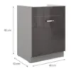 Obrazek Szafka kuchenna Grey 60ZL 1S BB