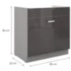 Obrazek Szafka kuchenna Grey 80ZL 1S BB
