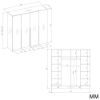 Obrazek Szafa Sensory 200 cm 4D biały czarne uchwyty