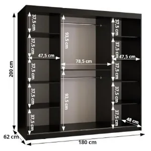 Obrazek Szafa Dome 180 czarny