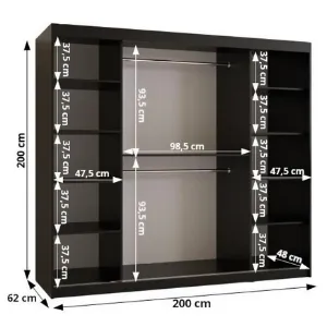 Obrazek Szafa Dome 200 czarny