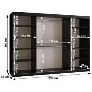 Obrazek Szafa Dome III 250 czarny