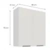 Obrazek Szafka kuchenna Aria-WH/WH anti fingerprint 80G-90 2F