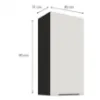 Obrazek Szafka kuchenna Aria-WH/BL anti fingerprint 45G-90 1F