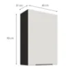 Obrazek Szafka kuchenna Aria-WH/BL anti fingerprint 60G-90 1F