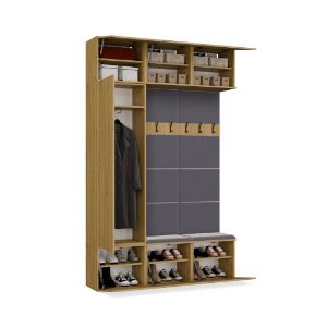 Obrazek Garderoba z podwójnym wieszakiem Hamar III 1SZ2W dąb artisan