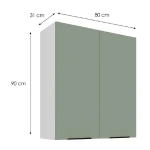 Obrazek Szafka kuchenna Aria-SA/WH anti fingerprint 80G-90 2F