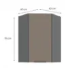 Obrazek Szafka kuchenna Aria-TA/ANT anti fingerprint 60X60 GN-90 1F (45°)