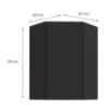 Obrazek Szafka kuchenna Aria-BL/BL anti fingerprint 60X60 GN-90 1F (45°)