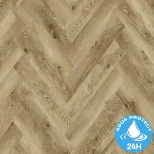 Obrazek Panele podłogowe wodoodporne jodełka Dąb Brescia 8mm AC5 Herringbone WR 68565