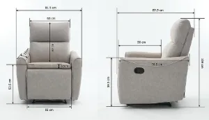 Obrazek Fotel z funkcją relax Belloro beżowy