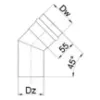 Obrazek Kolano stałe KS80/45 SPNP06