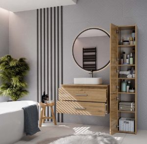 Obrazek Szafka pod umywalkę Sandra 802S dąb artisan