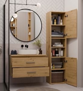 Obrazek Szafka pod umywalkę Sandra 802S dąb artisan