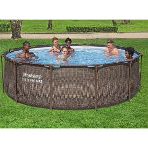 Obrazek Basen stelażowy z pompą 3,66X1m rattan 56709