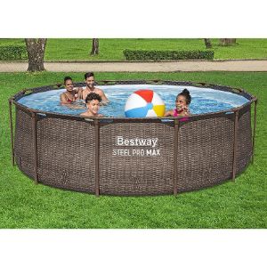 Obrazek Basen stelażowy z pompą 3,66X1m rattan 56709