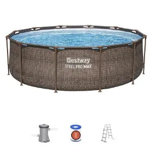Obrazek Basen stelażowy z pompą 3,66X1m rattan 56709