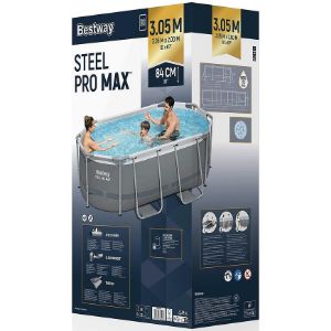 Obrazek Basen stelażowy owalny z pompą 3,05 x 2 x 0,84 m 5614A