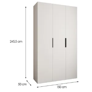 Obrazek Szafa Como 4-140 (50) biały/czarny