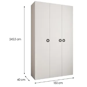 Obrazek Szafa Como 1-150 (40) biały/czarny