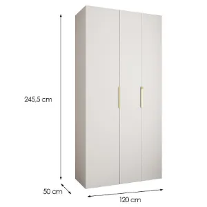 Obrazek Szafa Como 4-120 (50) biały/złoty