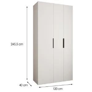 Obrazek Szafa Como 4-120 (40) biały/czarny