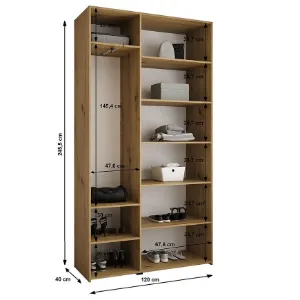 Obrazek Szafa Como 4-120 (40) biały/czarny