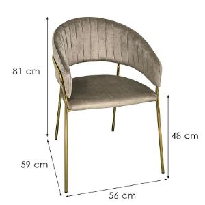 Obrazek Krzesło Lido 80171g beżowy/złoty