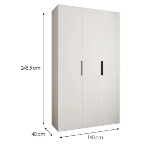 Obrazek Szafa Como 4-140 (40) biały/czarny