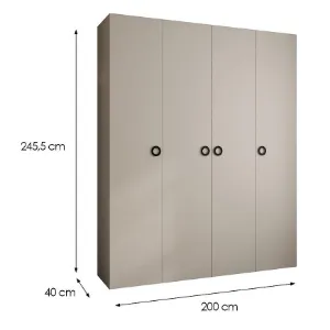 Obrazek Szafa Como 1-200 (40) kaszmir/czarny