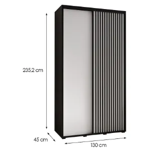 Obrazek Szafa Lanko 1-130 (45) czarny/biały