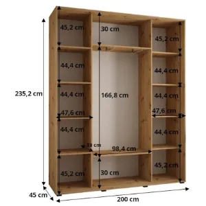 Obrazek Szafa Lanko 1-200 (45) biały
